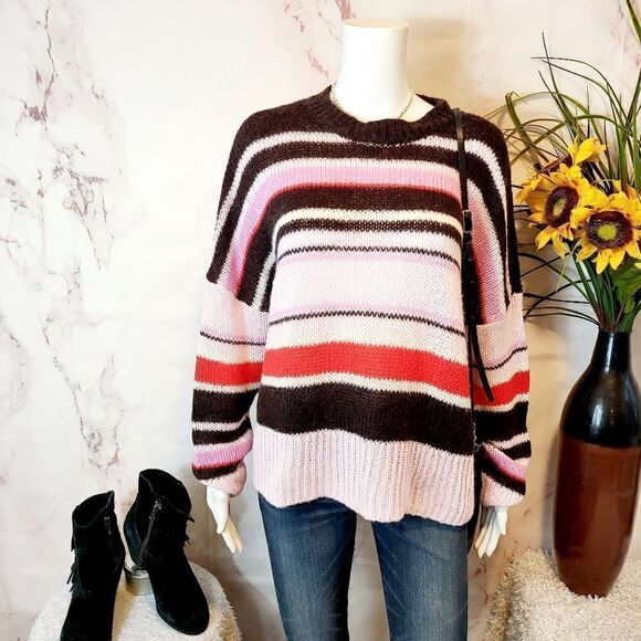 Something Navy Angora mohair wool soft knit sweater - Picture 2 of 7